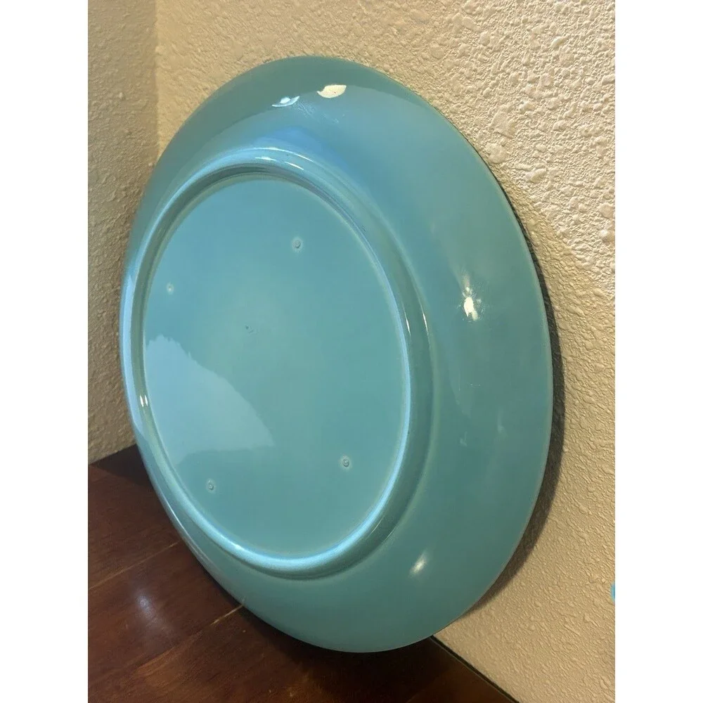 Vtg Franciscan El Patio Turquoise 14” Chop Plate Serving Platter Gladding McBean